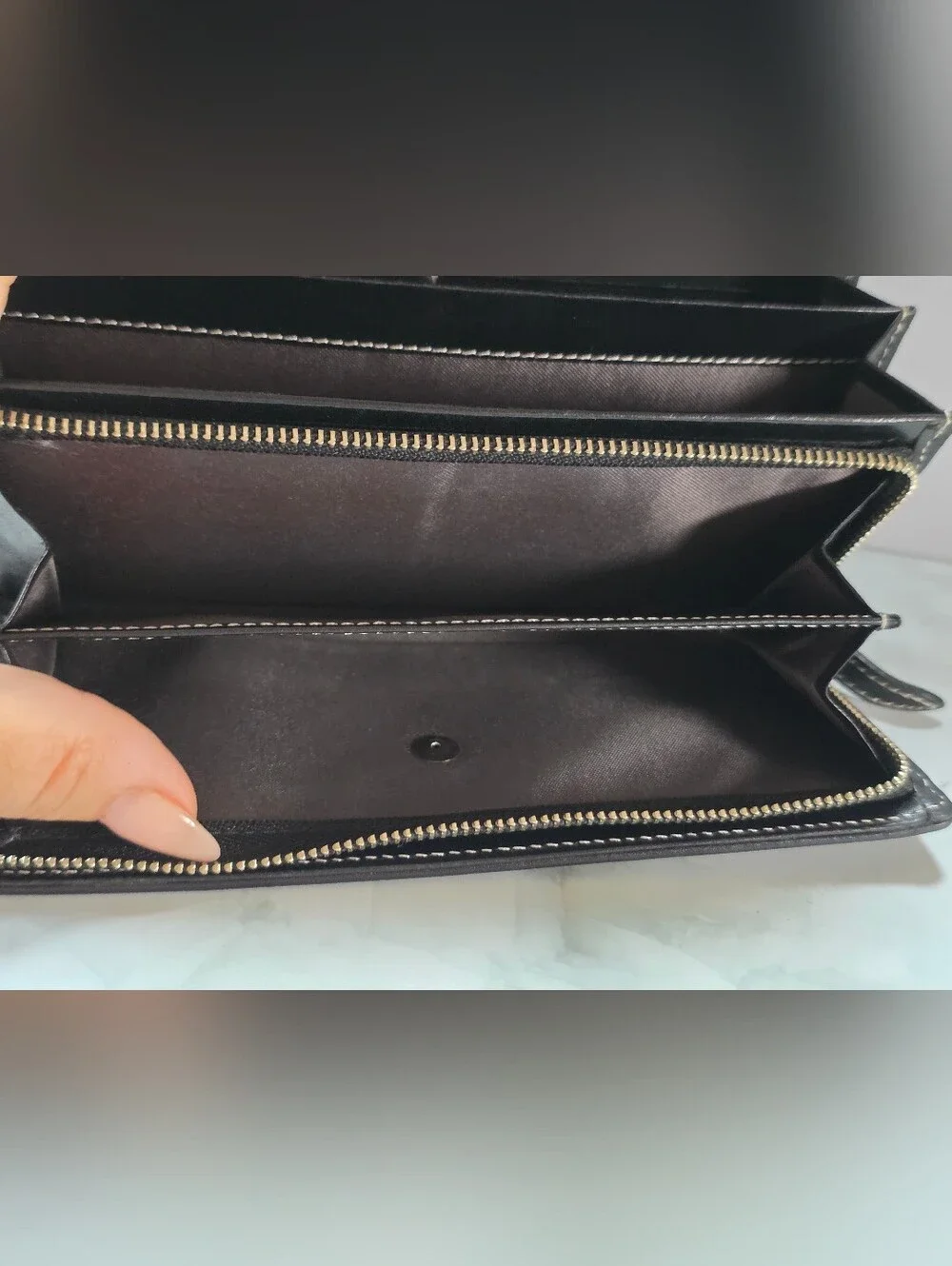 Burberry Blue Label Nova Check Continental Wallet Black Blue